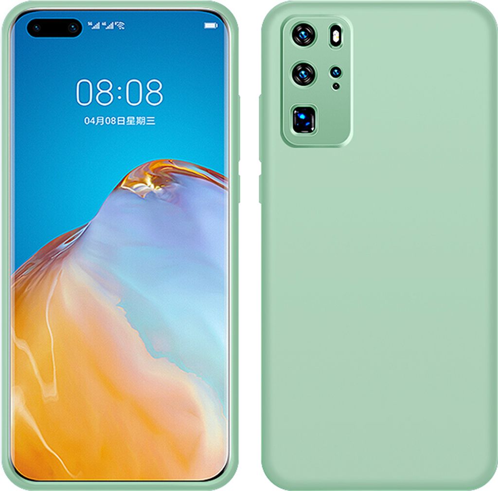 Huawei P40 Pro Hülle, LaimTop Slim Flüssig Silikon Soft Gel Gummi Stoßfest Kratzfest Schutzhülle für Huawei P40 Pro Grün