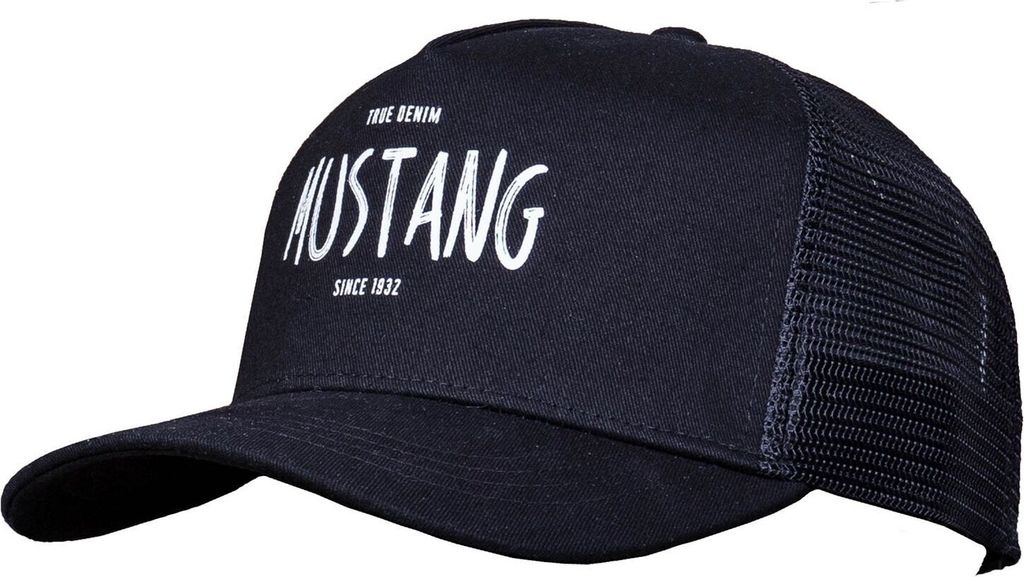 MUSTANG Cap Black schwarz weiß Produktbild 