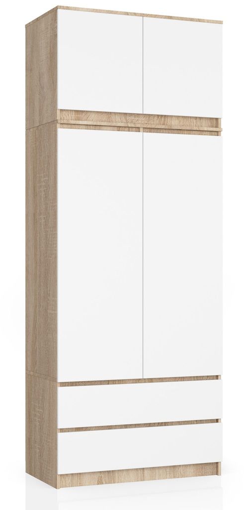 Kleiderschrank AKORD S90 mit Aufsatz Sonoma-Eiche 90 cm 2 Produktbild 