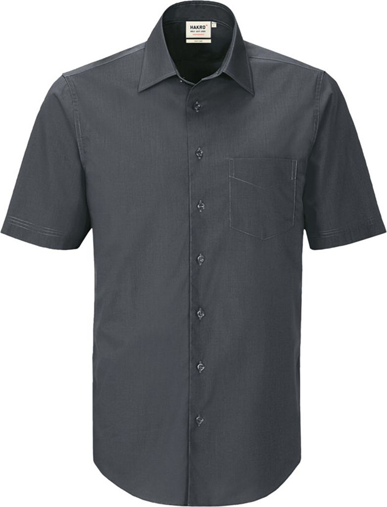 HAKRO 1/2-Arm Hemd Mikralinar Comfort 122, anthrazit, 6XL