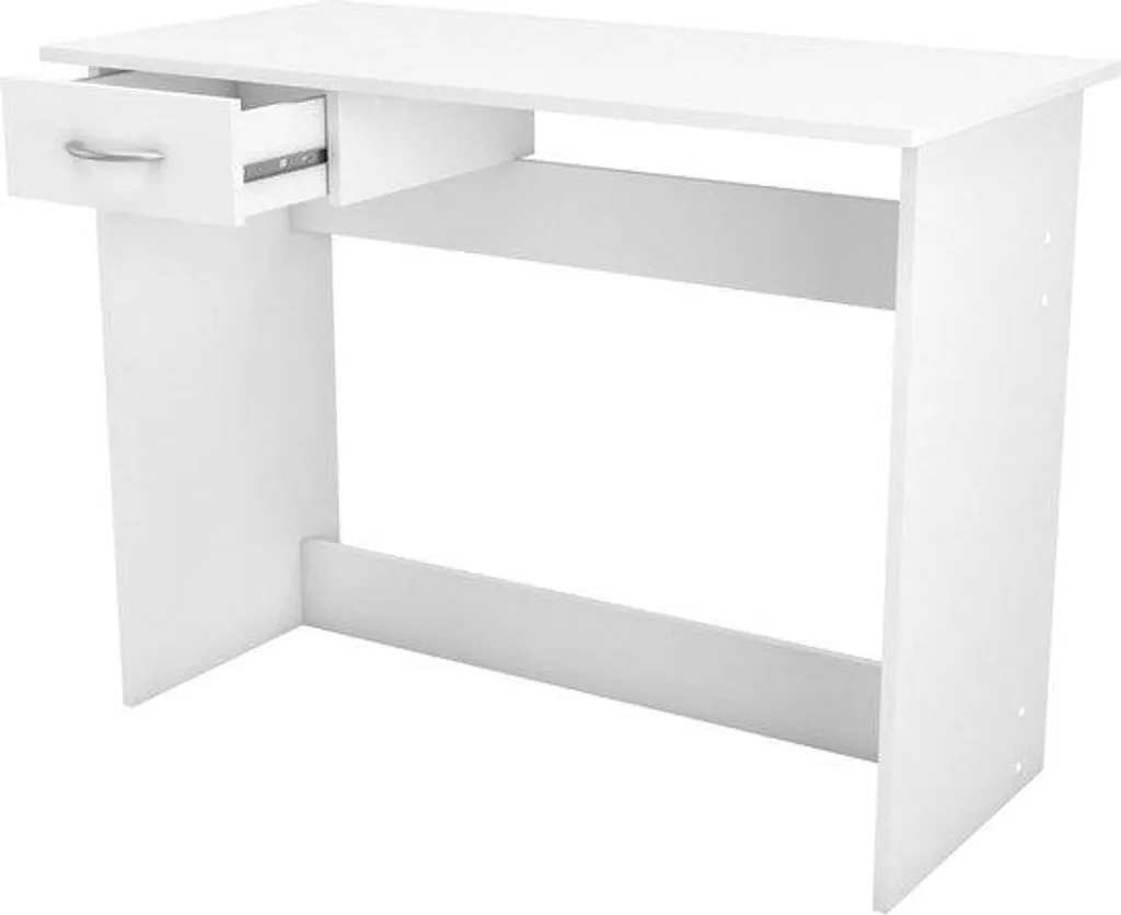 Bureau pour devoirs et dessin enfant blanc 100cm gain de place fonctionnel