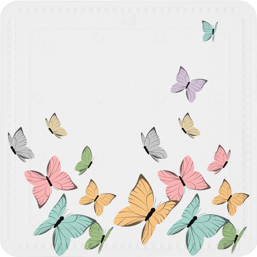 Kleine Wolke Duscheinlage BUTTERFLIES Multicolor 55 x 55 cm Produktbild 