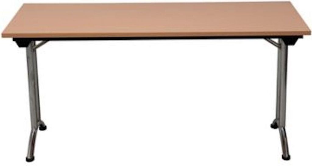 Klapptisch Lizard | C-Fuß-Gestell | HxBxT 75x160x80 cm | Chrom-Buche
