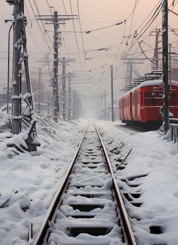 Plakat 40x55cm Reise auf Schienen