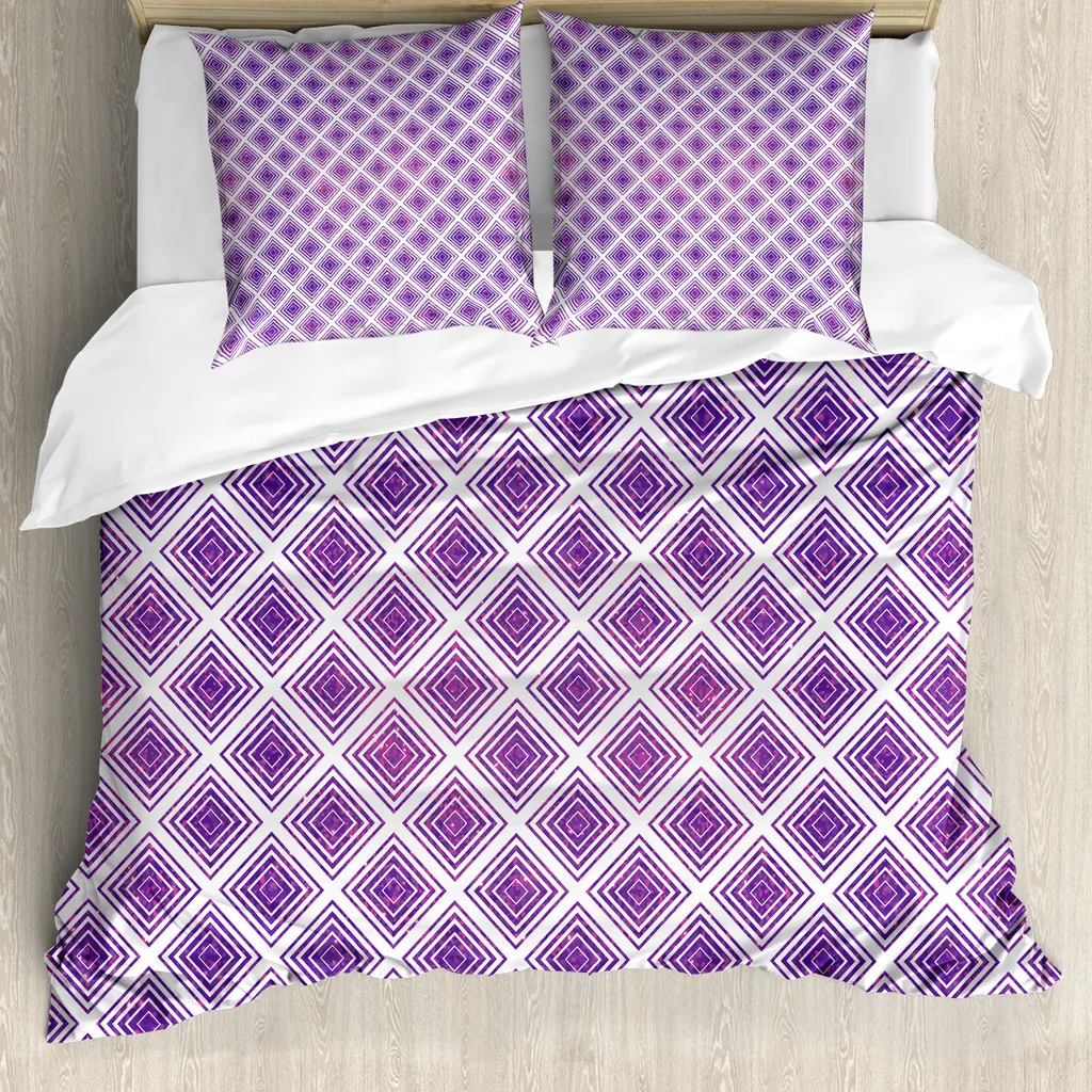 Copripiumino Viola Retro 200x200 ABAKUHAUS Antiacaro Offerta