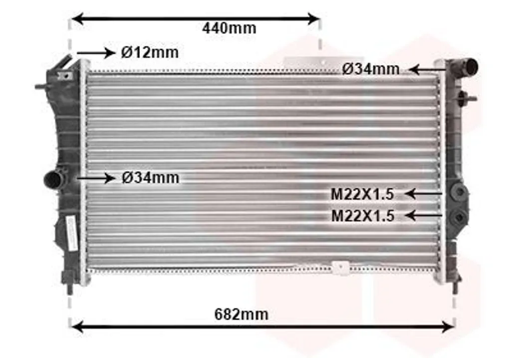 Radiateur de refroidissement VAN WEZEL 37002173 pour OPEL Calibra A