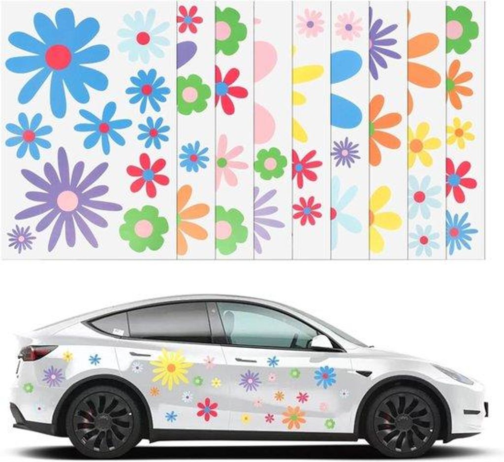 PVC-Autosticker - Wasserfest - Farbenfroh - Persönliche Dekoration - 90 Stück - Wasserfest