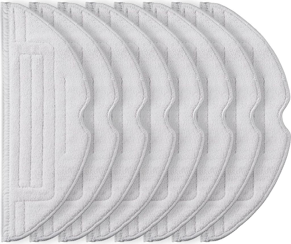 8 Stück Wischtücher für Roborock S8/S8+/S7 MaxV/S7 MaxV Plus/S7 MaxV Ultra/S7 Pro Ultra/S7/S7+ Saugroboter, Silberionen Mikrofaser VibraRise Wis...