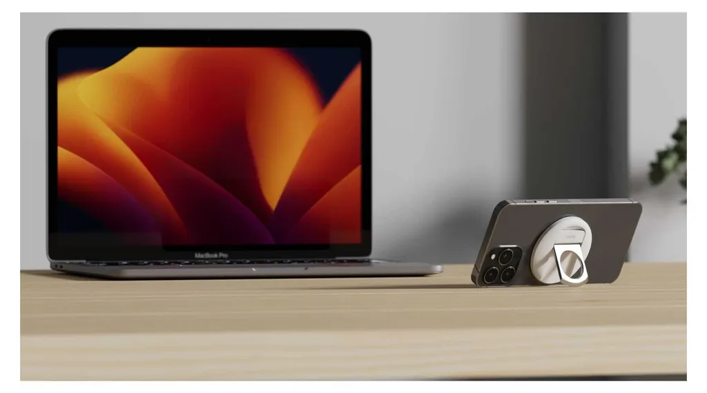 Support Belkin iPhone MagSafe Blanc avec Anneau Support pour MacBook - 8