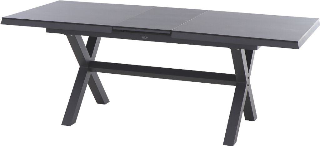 Siena Garden Sincro Tisch, ausziehbar – 200/260 x100 cm, Aluminium (matt anthrazit) & HPL Ferro
