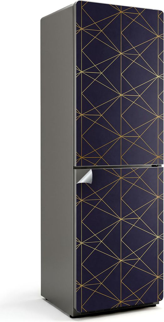 Blumenförmiges Muster – Kühlschrank Aufkleber – Klebefolie Kühlschrank – Kühlschrank Dekor – Kühlschrankfolie selbstklebend – Küche...