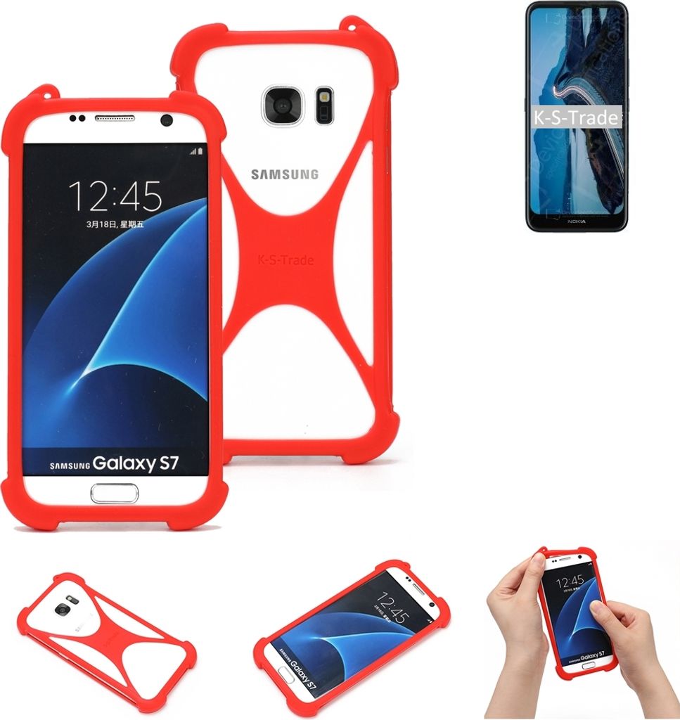 K-S-Trade Handy-Hülle kompatibel mit Nokia C5 Endi Schutz-Hülle Bumper Silikon Schutz Hülle Cover Case Silikoncase Silikonbumper TPU Softcase