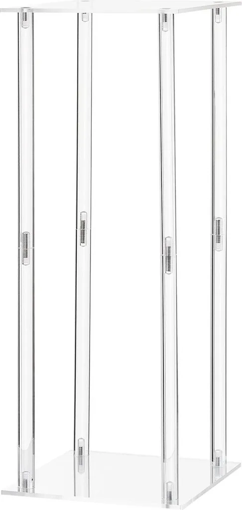 Support floral cylindrique de 50 cm en acrylique pour mariage x10