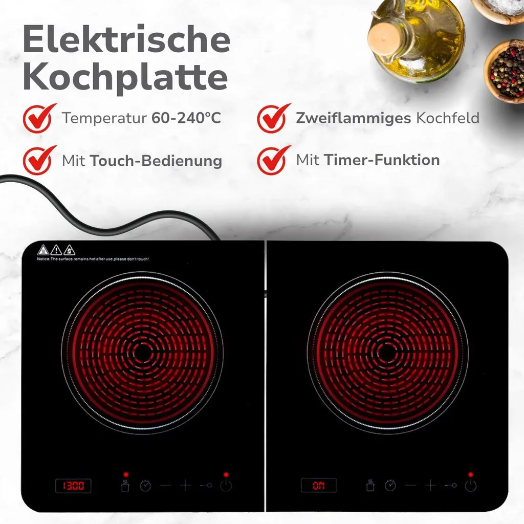 Plaque Induction Double Alpina 3500W : Finissez-en avec la Cuisson Lente - 2