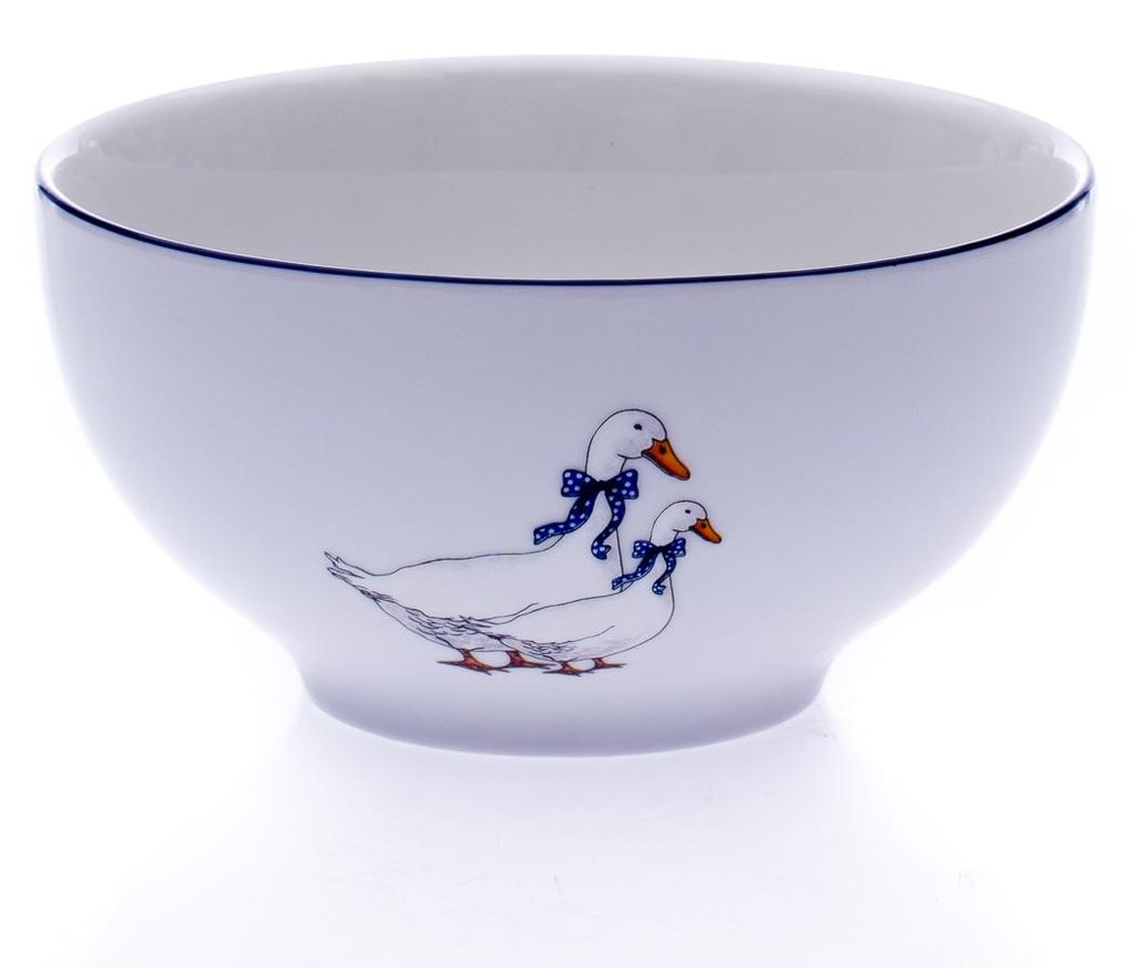 Thun 1794 Suppenschüssel, Gänse, Außendekor, 14,5 cm, Produktbild 