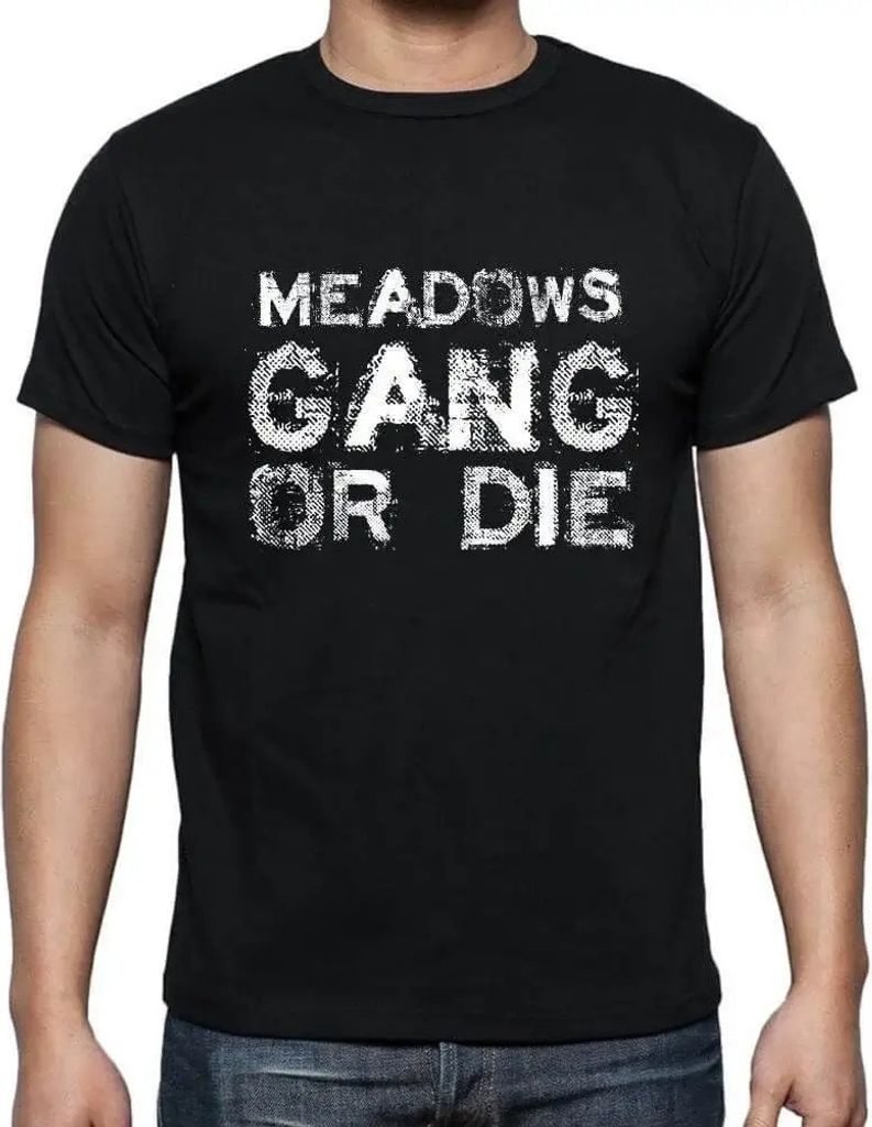 Herren Grafik T-Shirt Meadows Familienbande – Meadows Family Gang – Öko-Verantwortlich Vintage Jahrgang Kurzarm Lustige Druck Geburtstag Gesch...