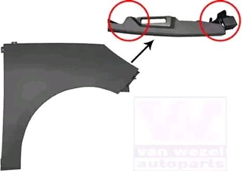 VAN WEZEL 4346658 Kotflügel Vorne Rechts für RENAULT Scénic III (JZ0/1) GRAND SCÉNIC III (JZ0/1)