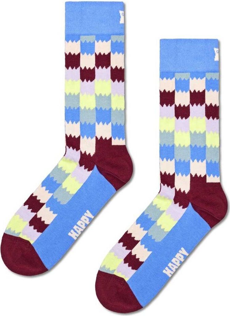 Hs By Happy Socks Dizz Years Check Lange Socken Blau EU 36-40 Mann Blau EU 36-40