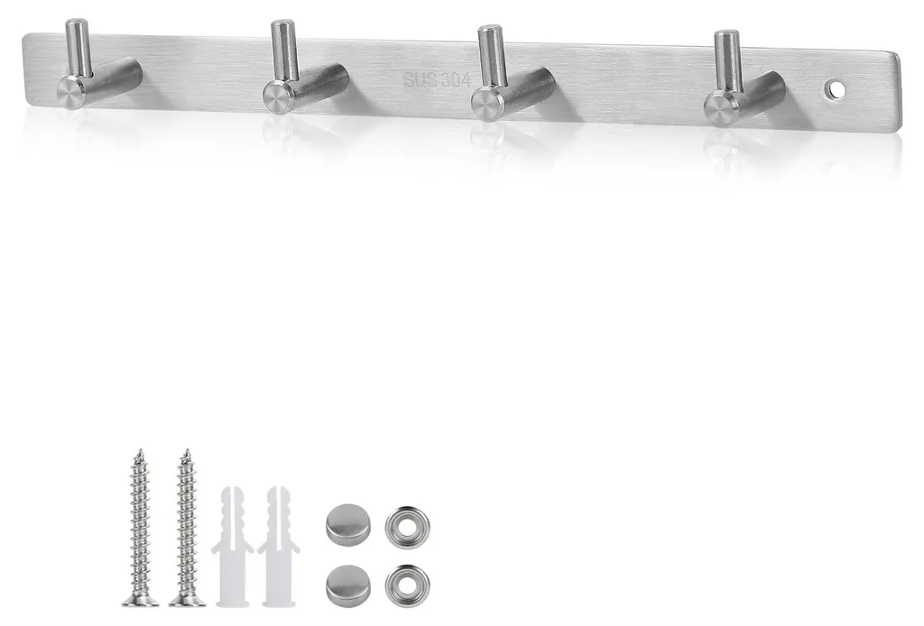 Crochets muraux pour cuisine et entrée en acier inox multi-usage