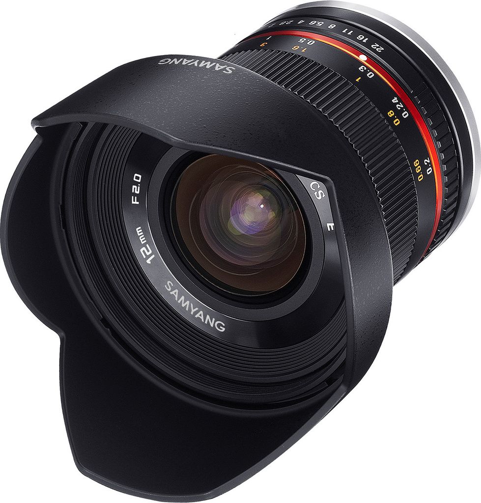 Samyang Weitwinkel Festbrennweite Objektiv 12mm F2.0 APS-C Produktbild