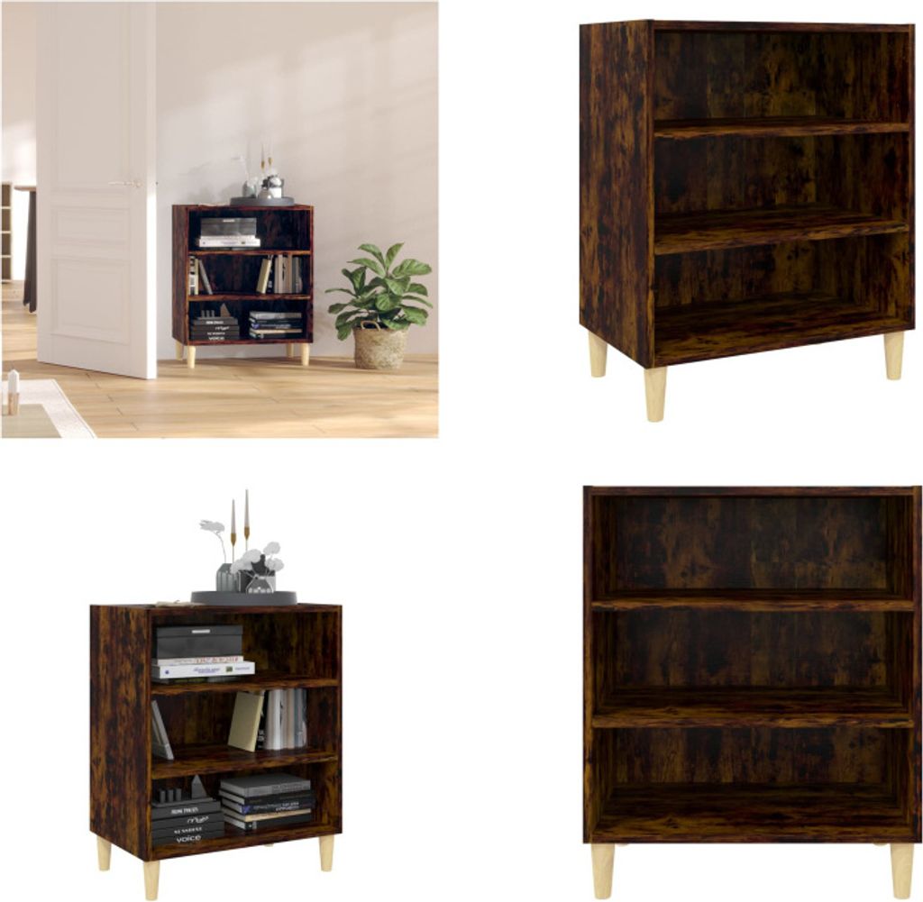 vidaXL Sideboard Räuchereiche 57x35x70 cm Holzwerkstoff - Sideboard - Sideboards - Beistellschrank - Bücherschrank