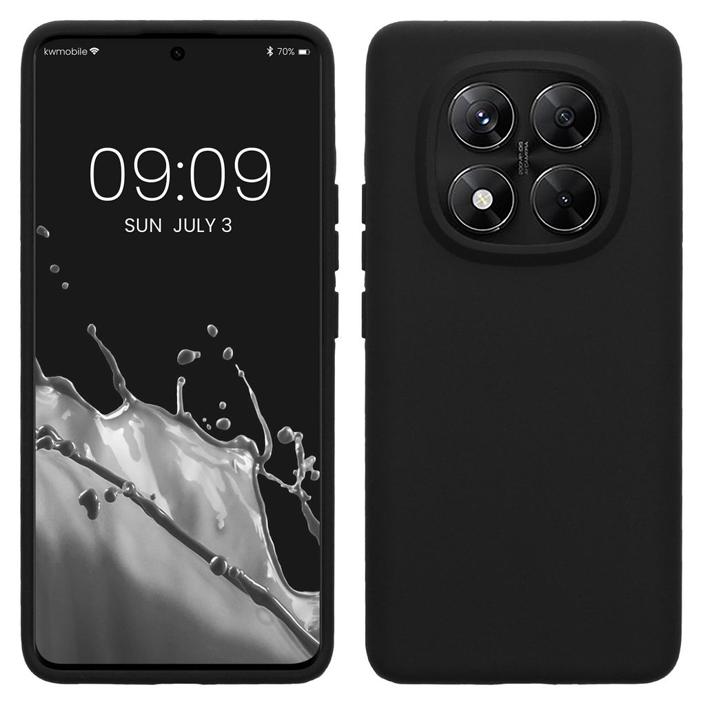 kwmobile Handyhülle für Xiaomi Redmi Note 14 Pro 5G / Redmi Note 14 Pro+ 5G / Poco X7 Hülle - Case Silikon - Kabelloses Laden - Schutzhülle Cov...
