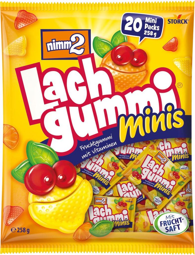 Storck nimm2 Lachgummi Minis Fruchtgummi 20 Tüten Packung Produktbild 