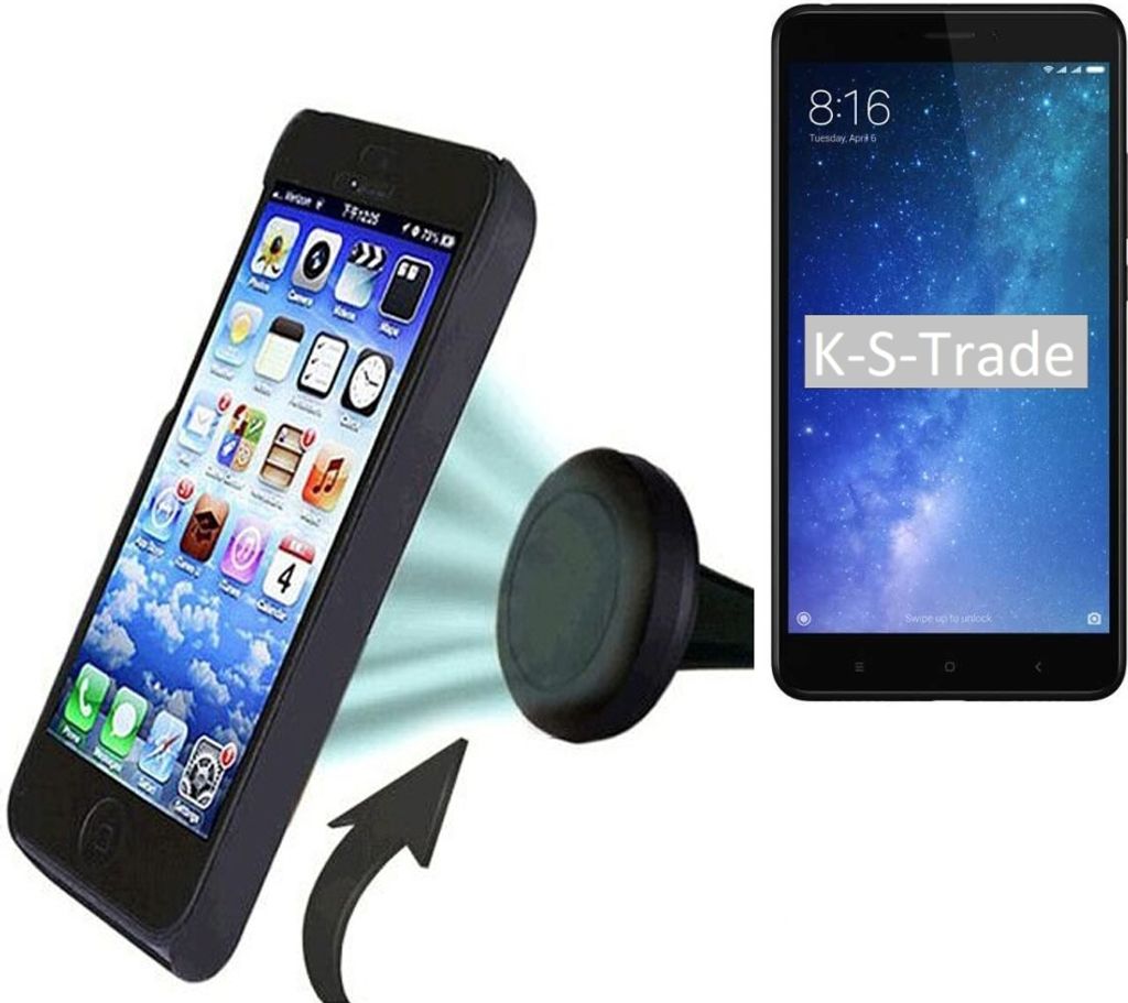 K-S-Trade Kompatibel mit Xiaomi Mi Max 3 Auto Handy Halterung KFZ Halter Lüftungsgitterhalterung Air Vent mount Smartphone Halter