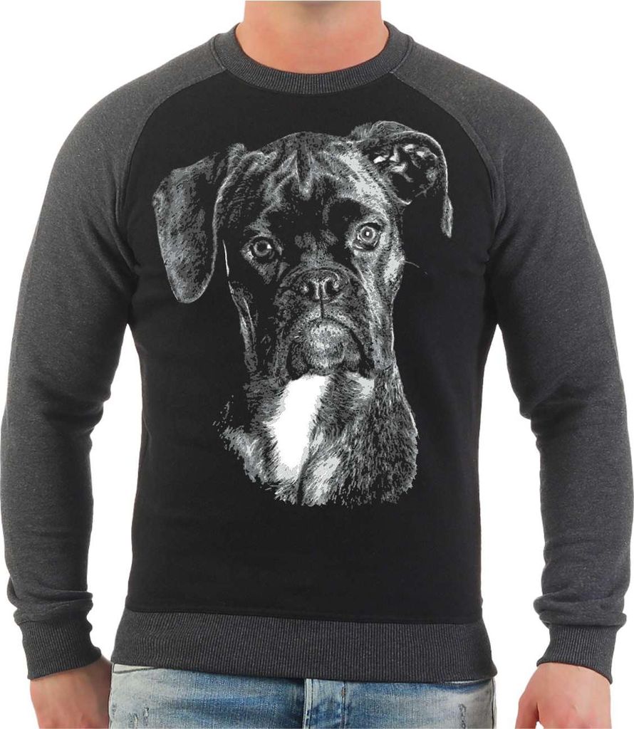 Herren Sweatshirt Deutscher Boxer