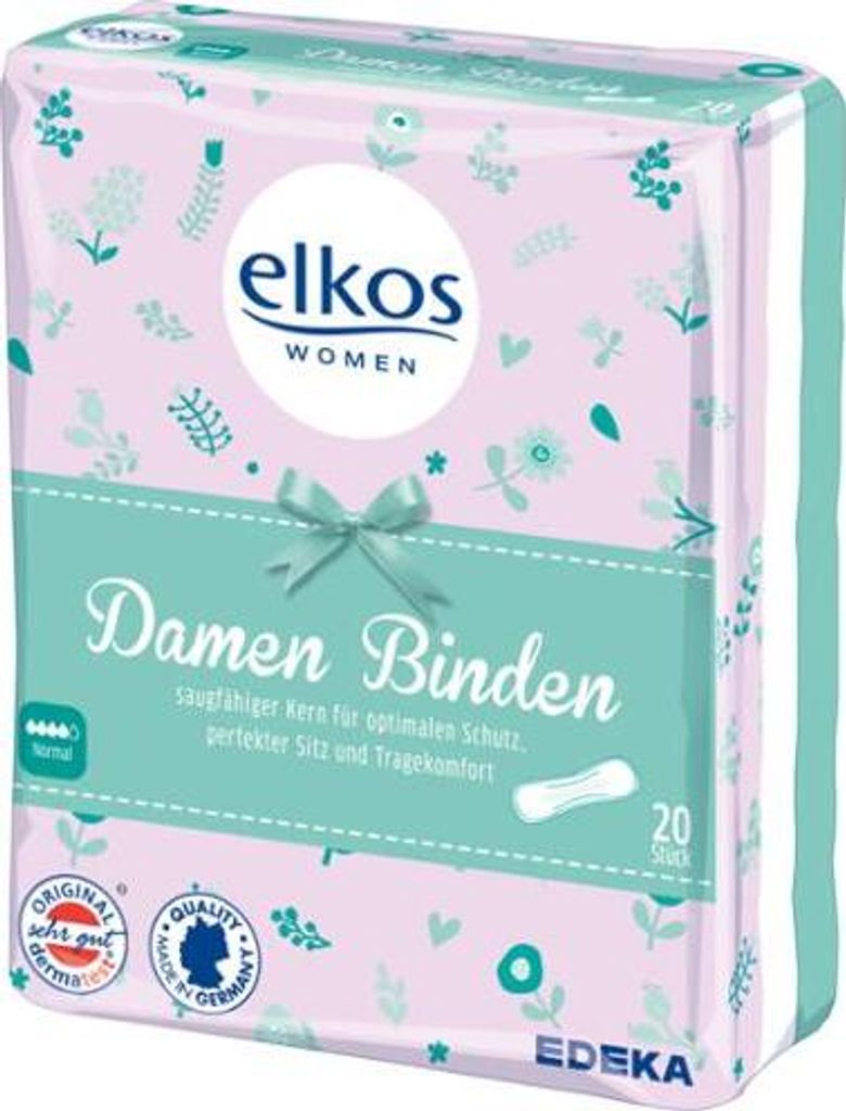 EDEKA elkos Damenbinden normal 20St (1er Pack) Produktbild 