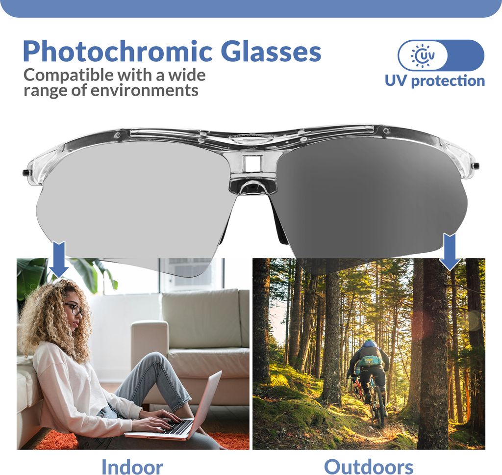 ROCKBROS Fahrradbrille Transparent Rahmen