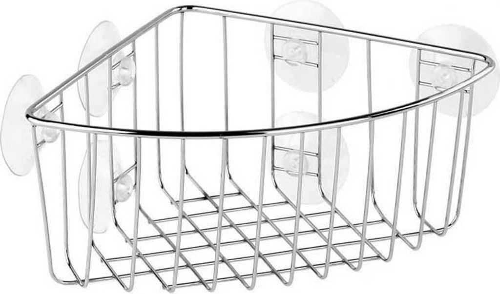 Tatay Ecke Mit Saugnapf 19x19x10 Cm Dusche Korb Durchsichtig Durchsichtig One Size