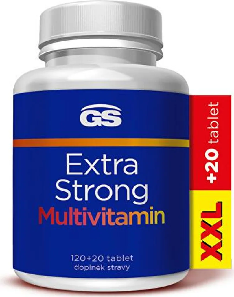 GS Extra Strong Multivitamines 120 + 20 Comprimés Cure XXL Vitalité