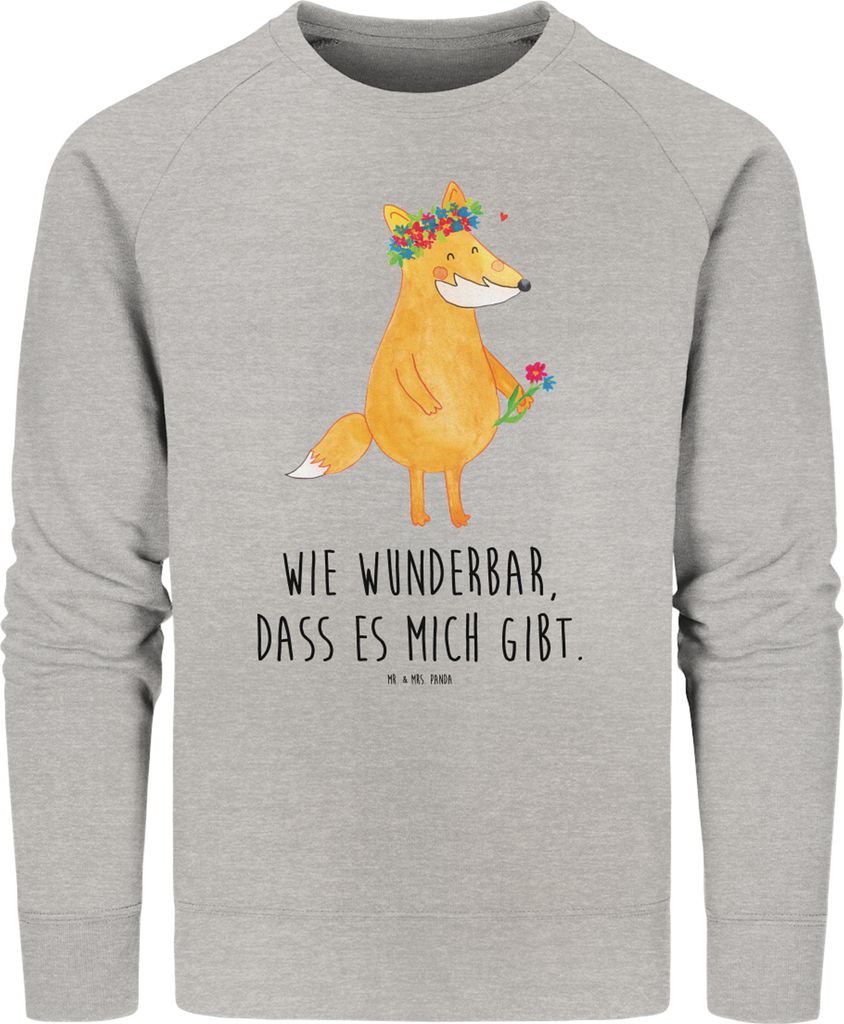 Mr. & Mrs. Panda Baumwoll Pullover Fuchs Blumen Größe M - Produktbild 