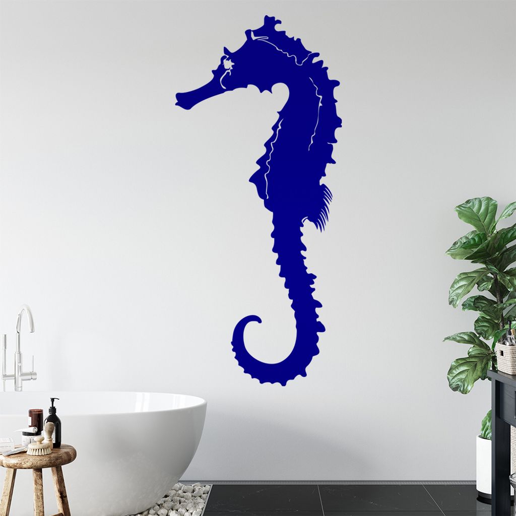 KIWISTAR Seepferdchen Wandtattoo in 6 Größen - Wandaufkleber Wall Sticker - Dekoration, Küche, Wohnzimmer, Schlafzimmer, Badezimmer
