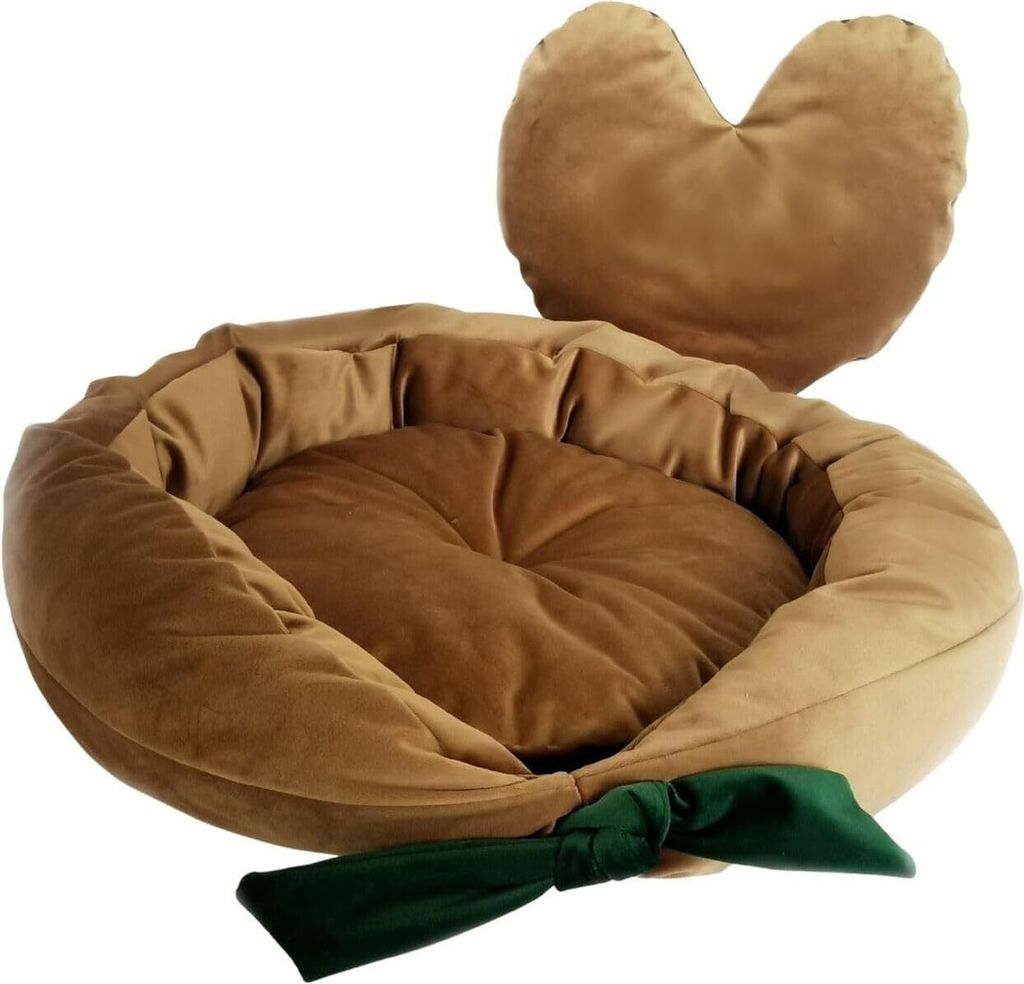 Love Gifts weiches Kundekissen, Hundebett mittelgroße Hunde & kleine Hunde, Orthopädisches Hundebett, weiches Bett - Kissen, Braun