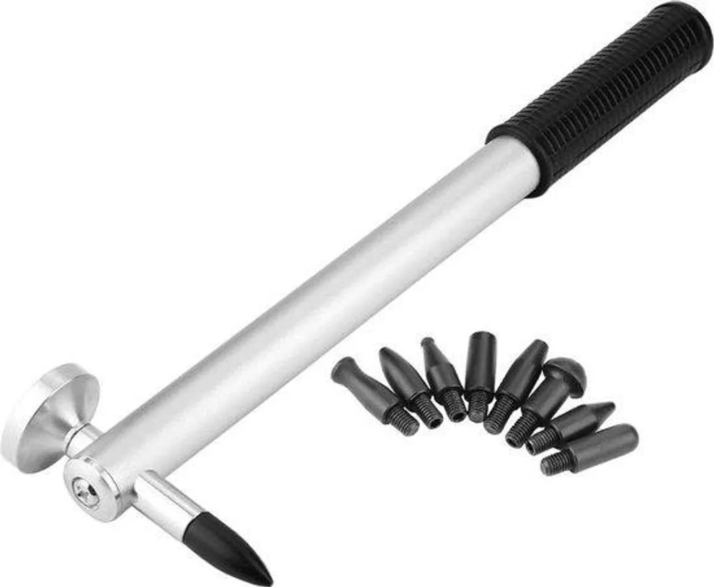 Kit dentaire 9 outils avec miroir et curettes anti-tartre en acier