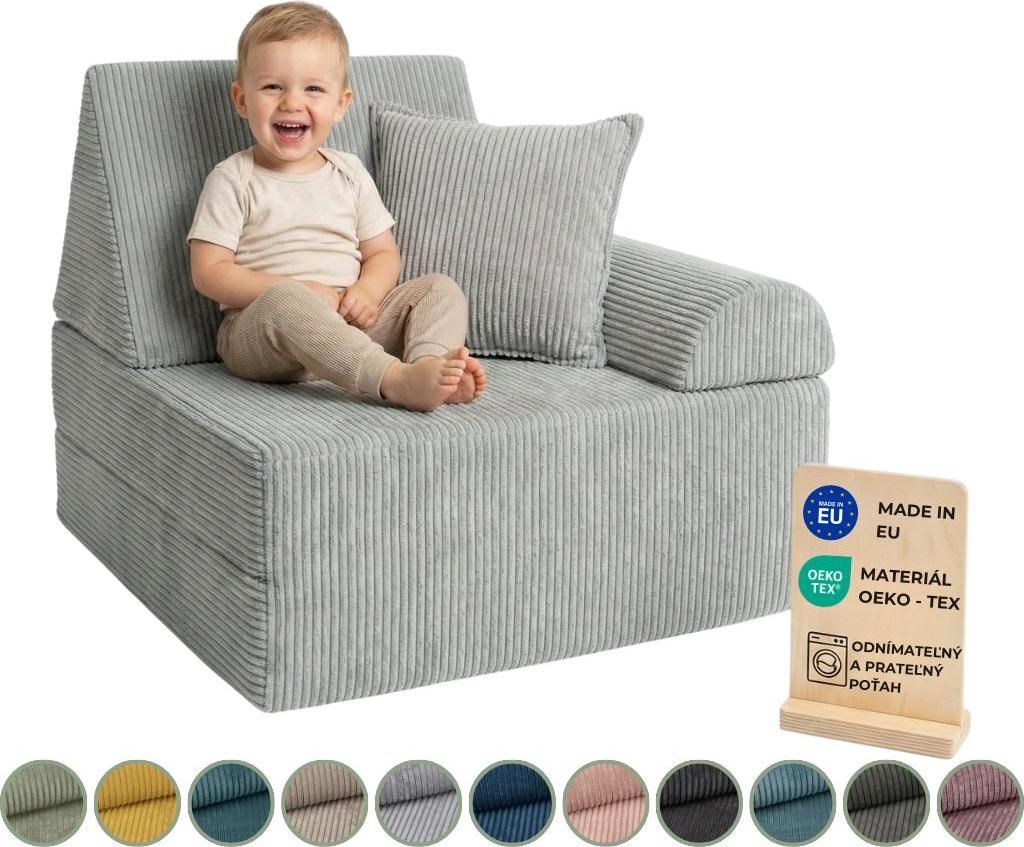 Pillows24 – Detský gauč na hranie z manšestru | Detské Obrázok produktu 