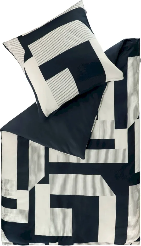 Set Letto Musterring SLOW Black 140x200 | Design Minimal Renforcé