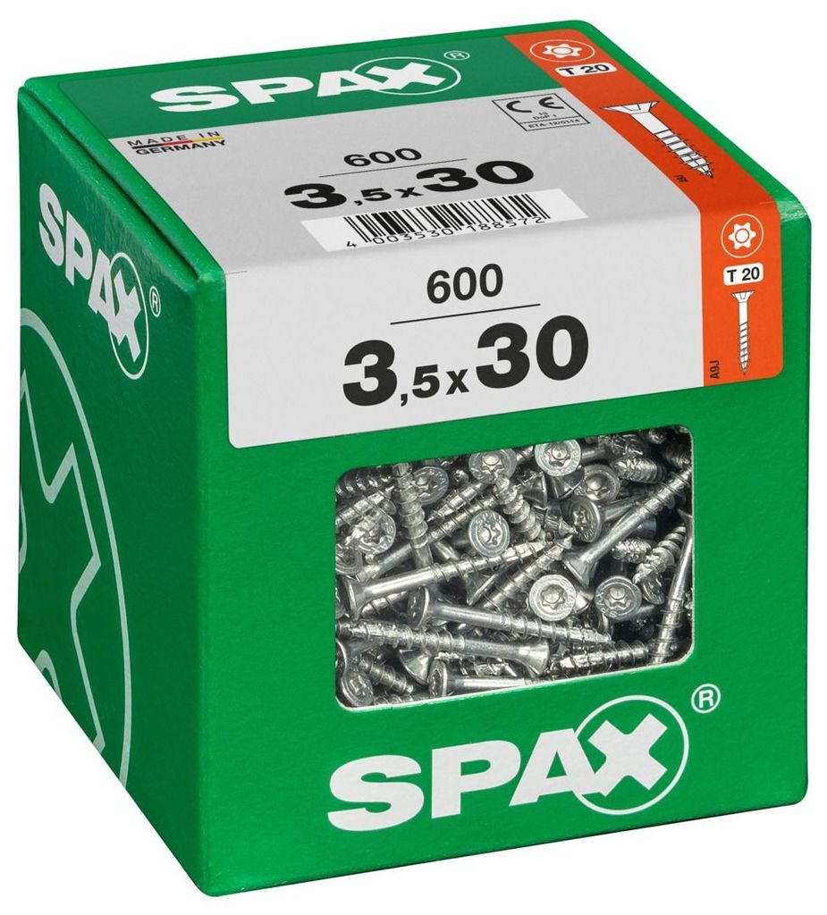 Univerzálna skrutka Spax WIROX, 3,5x30 mm, 600 kusov, Obrázok produktu 