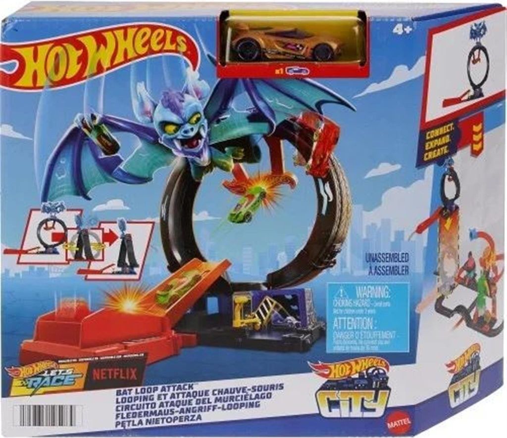 Zestaw Hot Wheels City Bat Loop HTN78 Zdjęcie produktu 