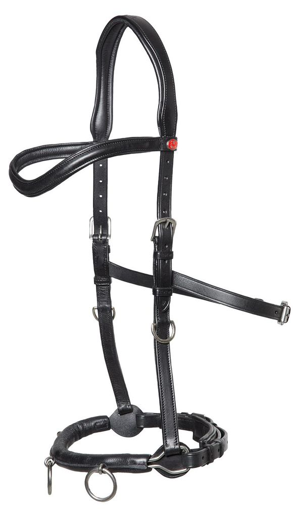 Kieffer Kappzaum Ultrasoft Schwarz mit 3 Ringen , Größe Produktbild 