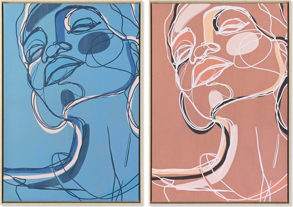 DKD Home Decor Rahmen 84 x 4,5 x 123 cm Mujer Moderno (2 Stück)