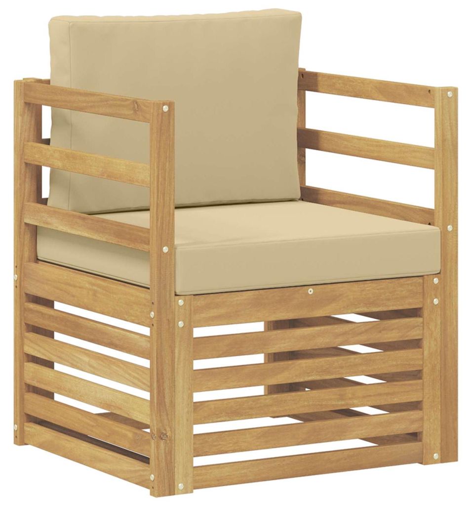 vidaXL Outdoor-Sofa Polyester Weiß