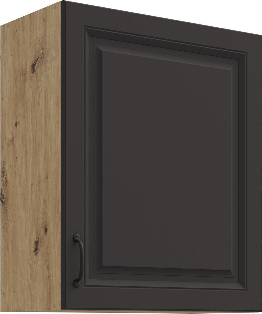Hängeschrank 60 cm Stilo Grau + Eiche Artisan Küchenzeile Produktbild 