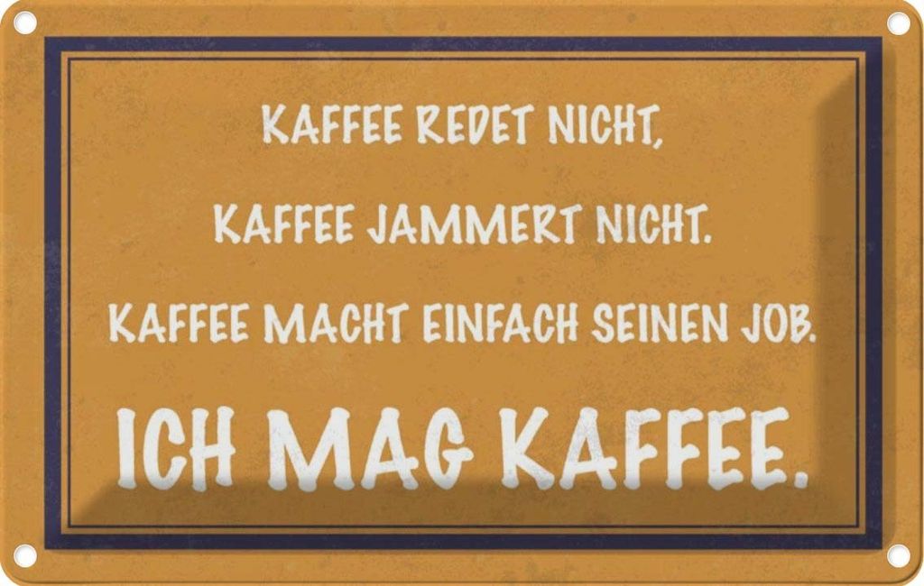 vianmo Blechschild 12x18 cm ich mag Kaffee Geschenk Familie Produktbild 