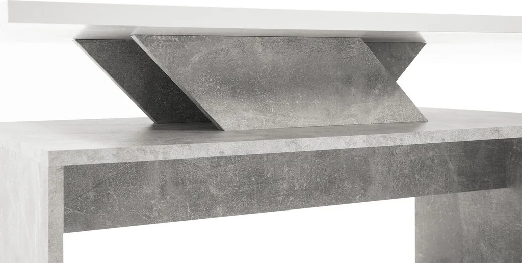Table basse Alicante I décor béton gris moderne 100x50x60 cm salon - 2