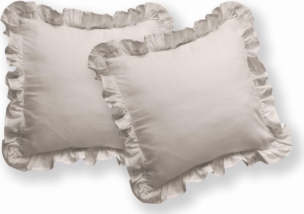 Housses de coussin en coton 40x40 "Pure" avec volants, Image du produit 