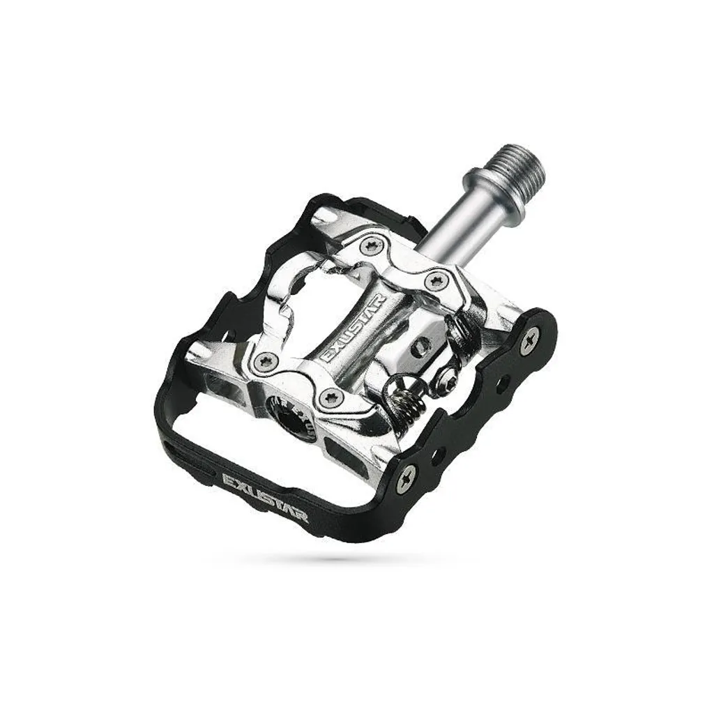 Pédales Mixtes VTT Exustar E-PM86 Argentées - Équipement Vélo Polyvalent