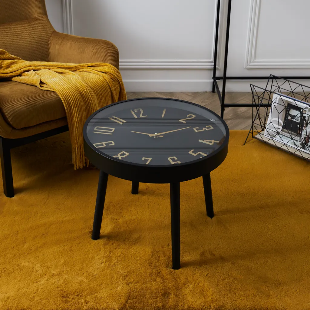 Table Horloge Lounge D50cm : Allier Gain de Place et Déco Industrielle